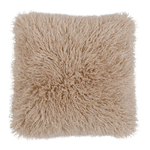 Coussin Refuge beige en Fausse Fourrure Texturée - 45x45cm
