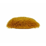 Coussin Refuge moutarde en Fausse Fourrure Texturée - 45x45cm