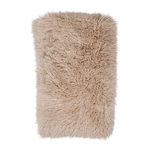 Plaid Refuge beige en fausse fourrure texturée - 170x130cm