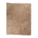 Plaid Refuge beige en fausse fourrure texturée  170x130cm