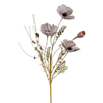 Fleur artificielle pour bouquet Pavot champêtre Mauve 75 cm