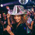 Chapeau de Cowboy Boule à Facettes Disco