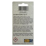 Verso de lemballage des bombes fumigènes J/26 SMOKE BOMBS Funnyman, indiquant les instructions et lâge minimum 18 .
