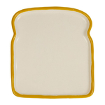 Assiette Tranche de Pain Écru taost Grès Émaillé Design - 467885 - 14cm