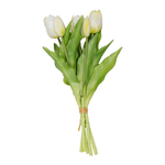Bouquet de fleurs artificielles Tulipes Blanches - Décoration florale artificielle - 35cm