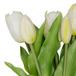 Bouquet de fleurs artificielles Tulipes Blanches - Décoration florale artificielle - 35cm