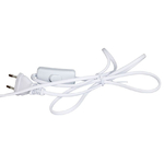 Nira Lampe torsadée en céramique camel et blanc - D15,5 x H31,5 cm