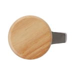 Tisanière en grès lilas avec filtre inox et couvercle en hévéa 45 cl - Ø 9 × H 14 cm