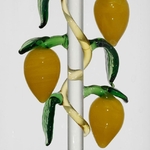 Pichet en verre borosilicate - décor citrons en verre soufflé - 1,3 L - 10,5 × 9 × H 22 cm