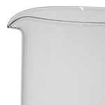 Pichet en verre borosilicate - décor ananas en verre soufflé ambré - 1,3 L - 20 × 12 × H 22 cm