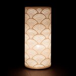 Lampe porcelaine eventail 2