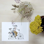 carte-postale-originale-ballade-velo-maman-et-enfant