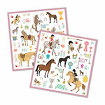 Pochette de 160 Stickers papier - Chevaux