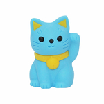 gomme-iwako-lucky-cats-chat-porte-bonheur-japonais-manekineko-bleu