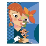 Jeu Créatif 4 à 99 ans -  Collages et Stickers Inspired by Tetes au carré - Pablo Picasso