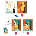 Jeu Créatif 4 à 99 ans - Collages et Stickers Inspired by Tetes  au carré - Pablo Picasso