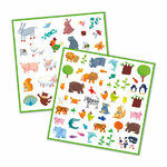Pochette de 160 Stickers papier -  Animaux