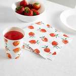 Serviette en papier fraise - Lot de 20