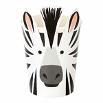 Gobelet carton déco Zèbre - Lot de  8