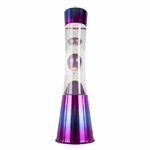 Lampe à lave 40 cm - Métal Irisé - Liquide Transparent & Lave métal Violet