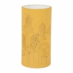 Lampe porcelaine décorative ajourée à poser - Sevent's Moutarde