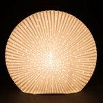 Lampe porcelaine blanche décorative à poser -  Disque