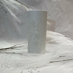 Lampe porcelaine blanche décorative ajourée à poser - Sevents