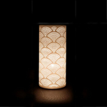 Lampe porcelaine blanche décorative ajourée  à poser - Mandarin GM