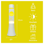 Lampe-a-lave-30-cm-Lava-Lamp-Liquide-transparent-et-Lave-Jaune