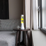 Lampe-a-lave-30-cm-Mini-Lava-Lamp---Liquide-transparent-et-Lave-Jaune
