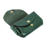 Porte monnaie cuir irise vert sapin