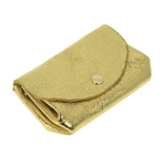Porte monnaie accordeon cuir irise or