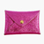 Porte cartes Origami cuir Irisé Rose Fuchsia