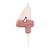 Bougie anniversaire chiffre rose gold et paillette 4