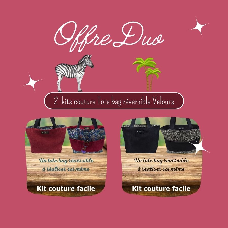 Offre Duo kits couture Sac Velours