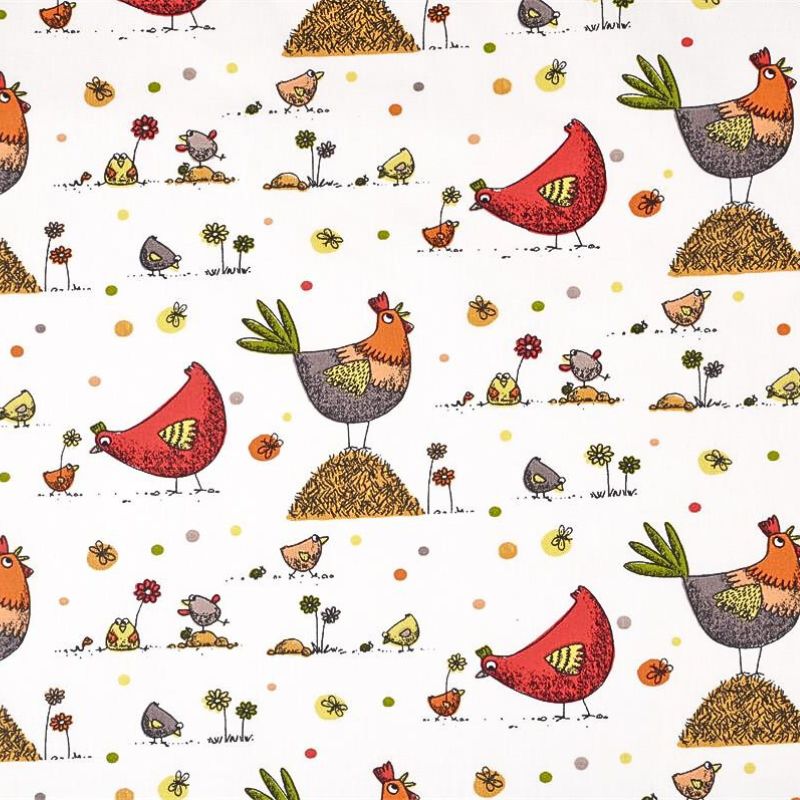 tissu-coton-poule
