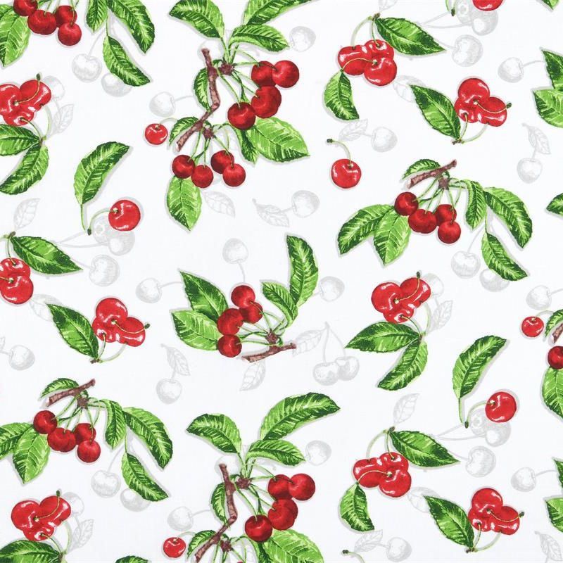 tissu-coton-cerise