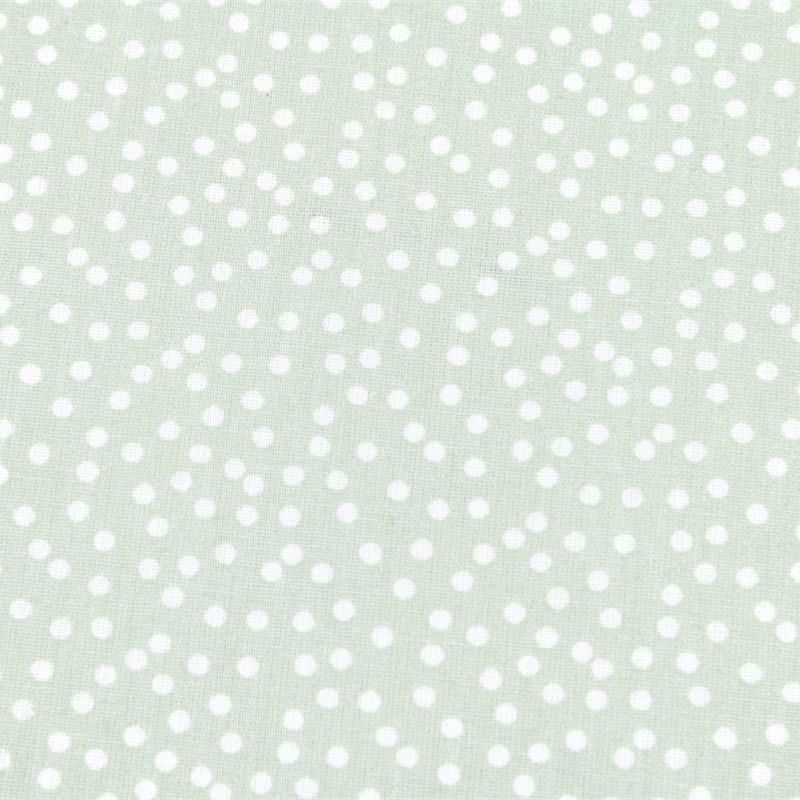 tissu-coton-pois-blanc-vert-bébé