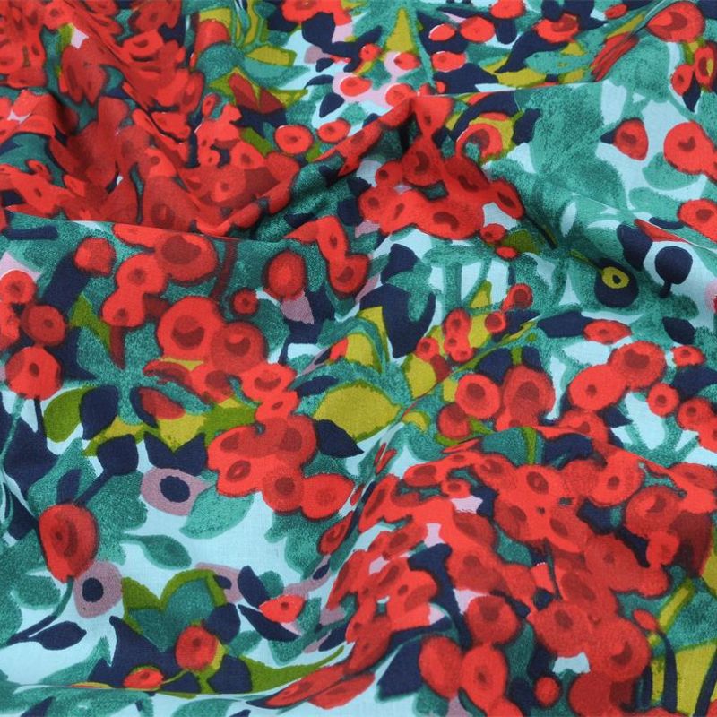 tissu-coton-cerise