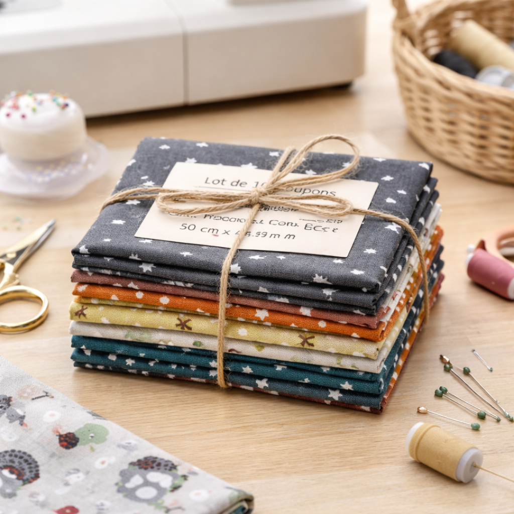 lot de 10 coupons Tissu coton