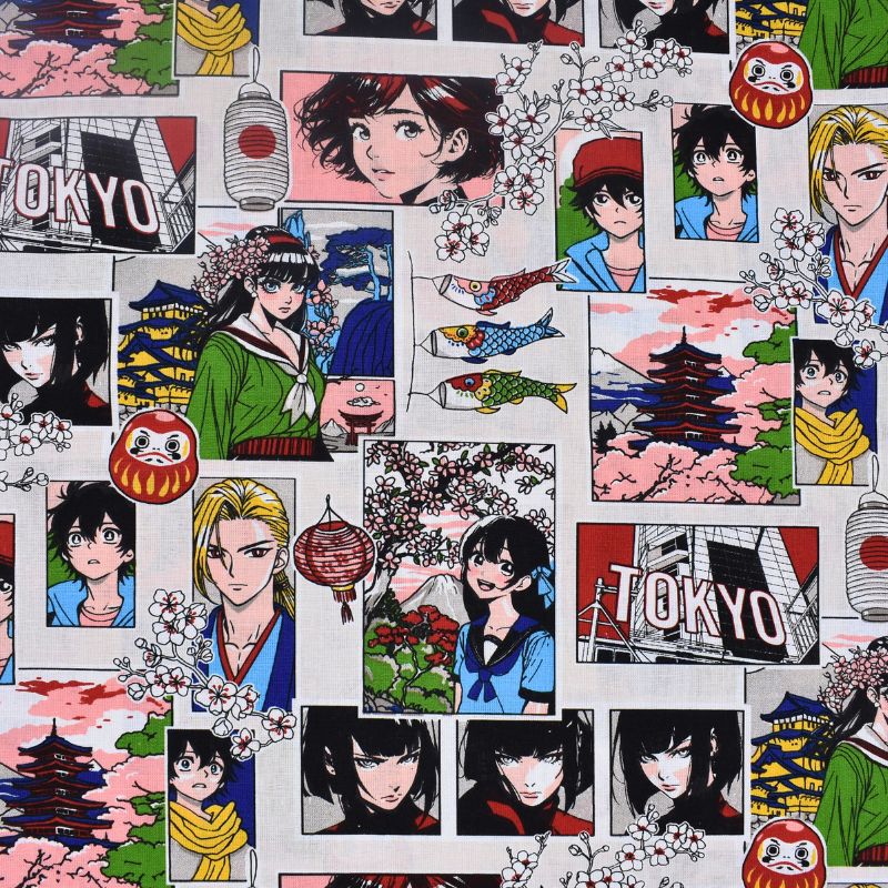 tissu-motif-manga
