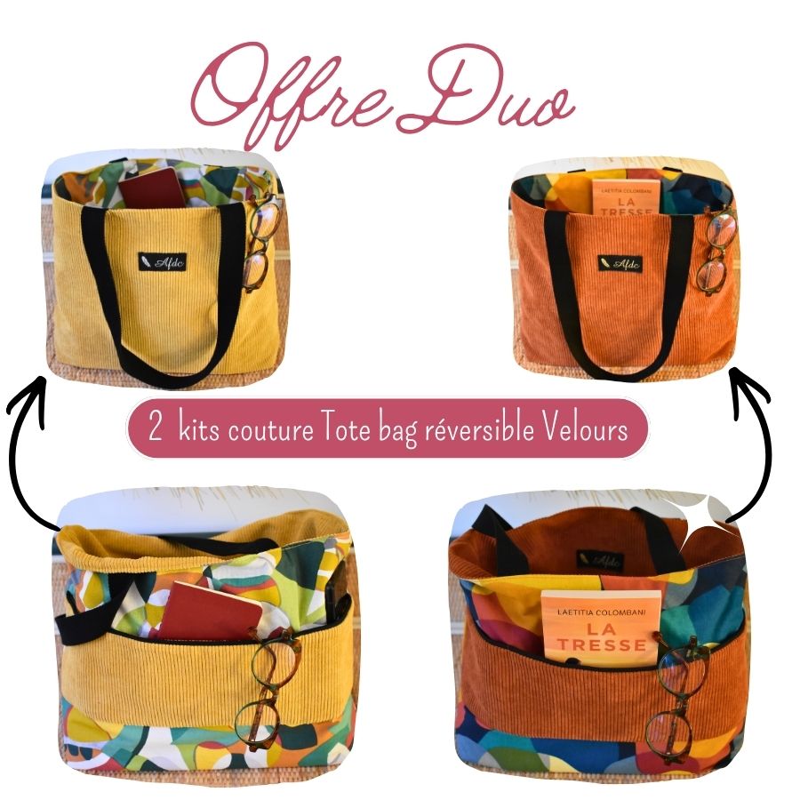 kit-couture-duo-tote-bag-reversible-velours-jaune-terracota