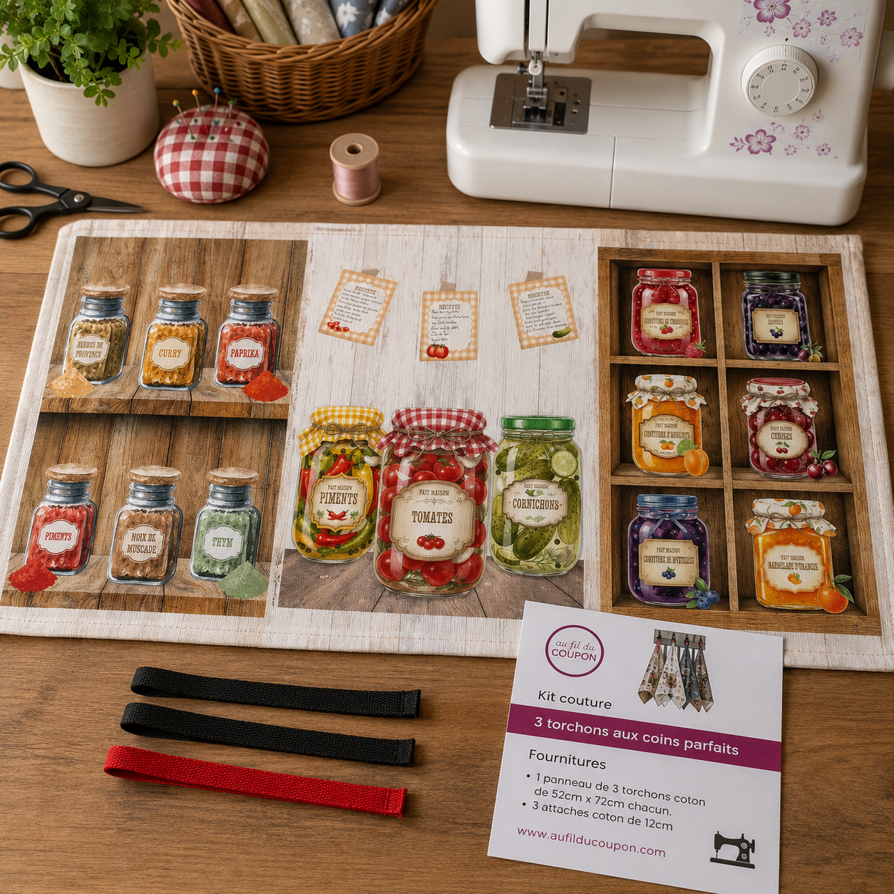 kit-couture-debutant-torchons-cuisine-bocaux