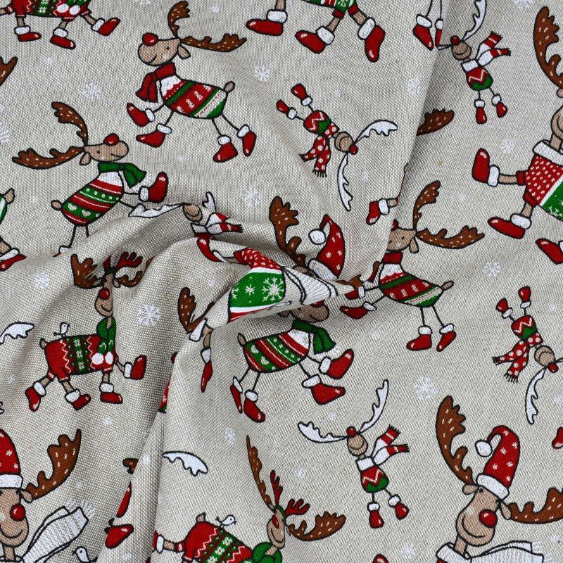 tissu-noel-rennes-rouge-vert-effet-lin