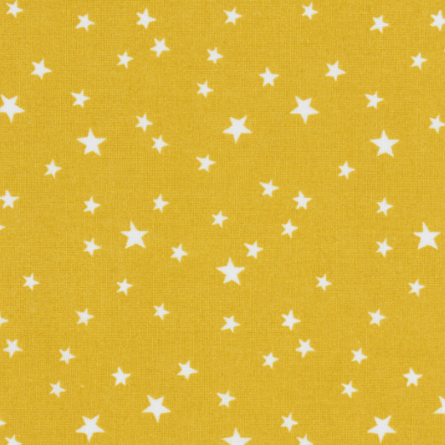 tissu-coton-bébé-étoile-jaune
