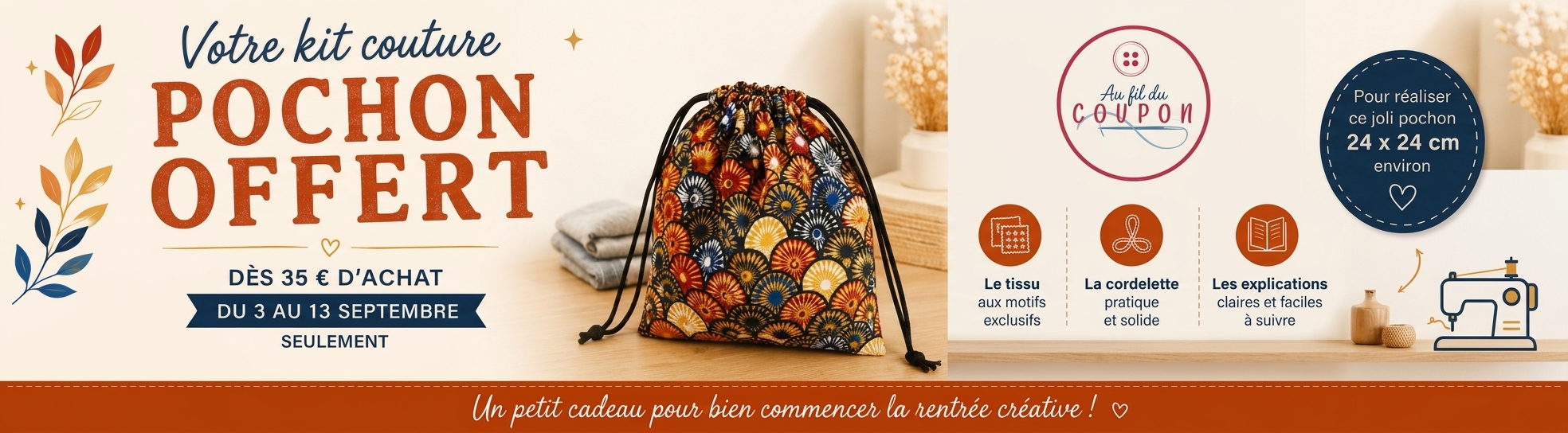 kit couture pochon offert dés 35€ offert