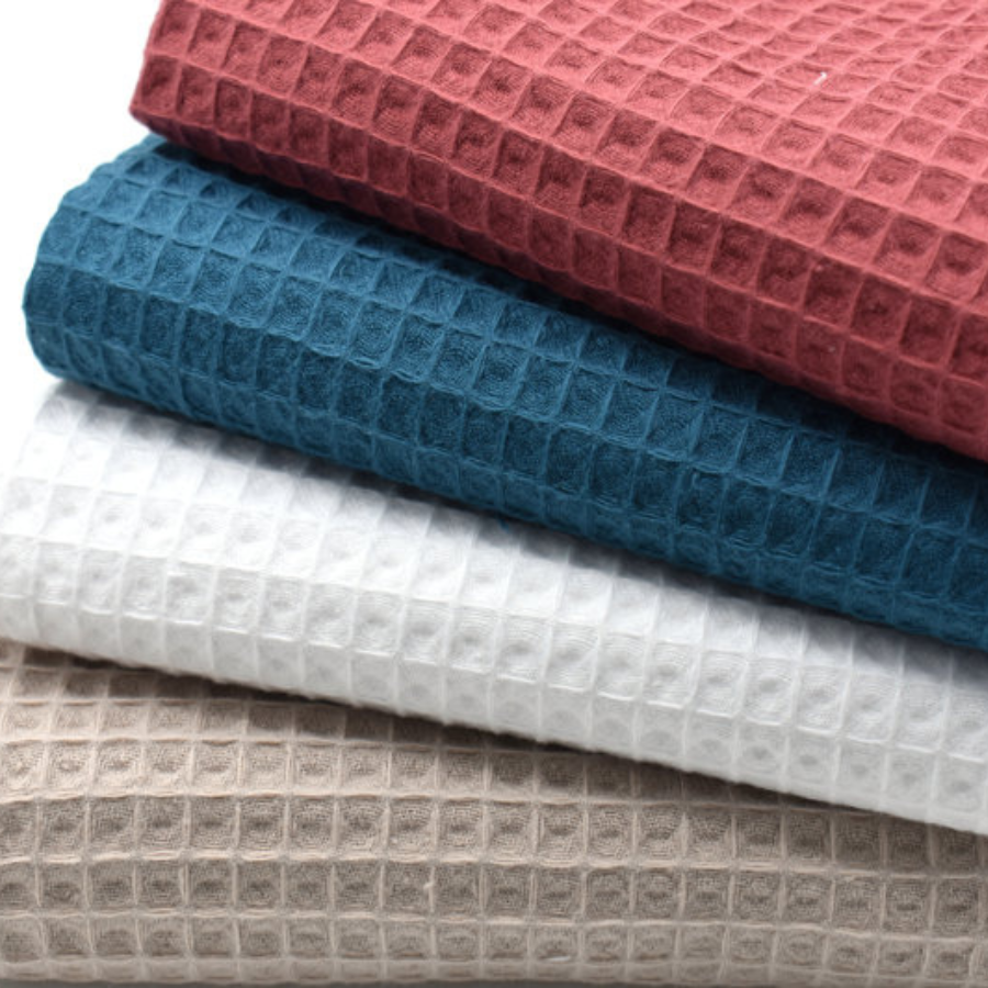 coupon-tissu-nid-abeille-coton