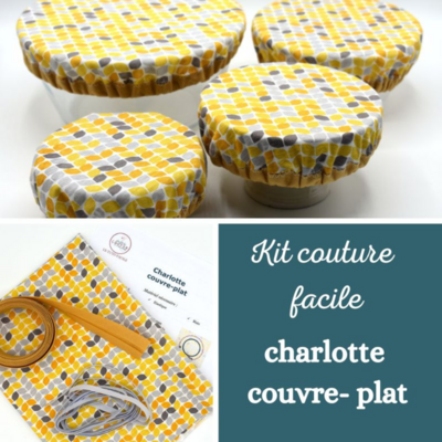 Charlottes couvre plat diy en kit de couture jaune