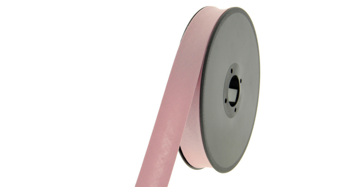 Biais Organic Tissu GOTS 20 Mm Vieux Rose – Fabriqué En France – Vendu Au Mètre