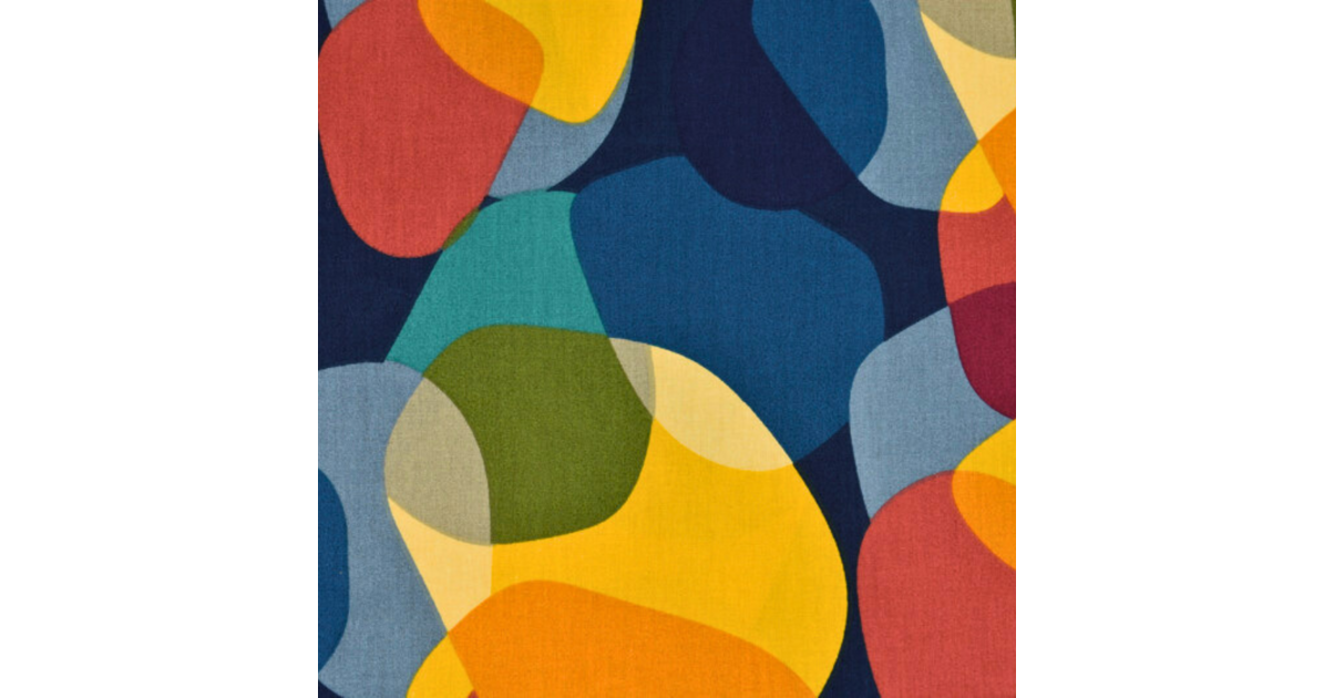 Coupon De Tissu Vintage En Coton - Motif Multicolore - 98 Cm X 440 Cm